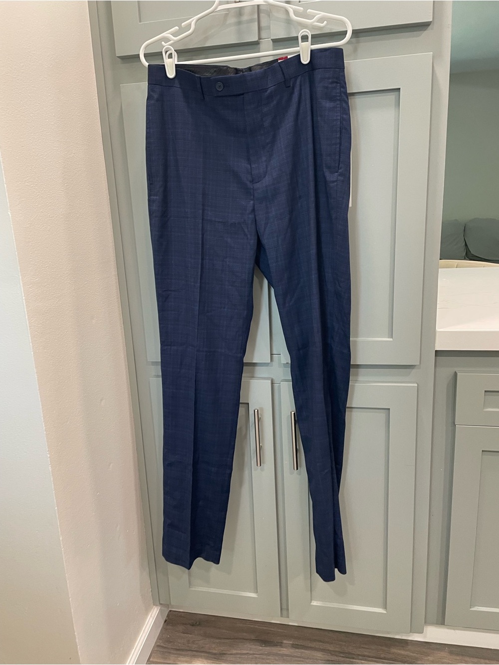 Calvin Klein Men's Dark Blue Dress Pants - Classic Tailored